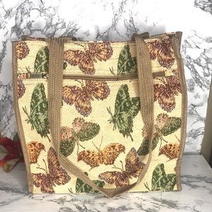 Butterfly Patterned Tote Bag